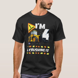T-shirt J'ai 4 ans et le broyage de la construction Excava