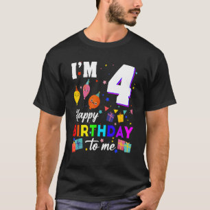 T-shirt J'ai 4 ans Joyeux anniversaire pour moi 4e anniver