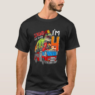 T-shirt J'ai 4 ans Son Alarme 4e anniversaire Camion