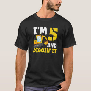 T-shirt J'ai 5 ans et creusé le 5e anniversaire de l'excav