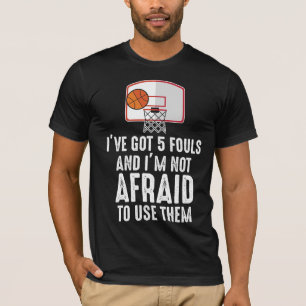T-shirt J'ai 5 Fouls amusant joueur de basket-ball sarcast