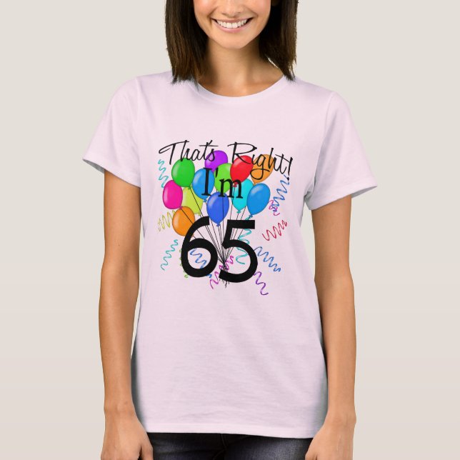 T-shirt J'ai 65 ans - Anniversaire (Devant)