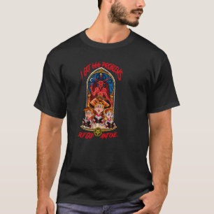 T-shirt J'ai 666 problèmes  Athée Satanique Chèvre Baphome