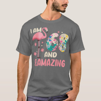 T-shirt J'Ai 68 Ans Et Flamazing Bithday Flamant rose 68èm
