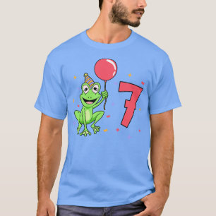 T-shirt J'ai 7 ans avec anniversaire de enfant de grenouil