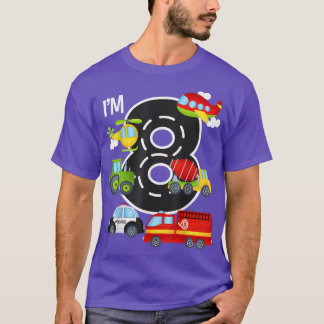 T-shirt J'ai 8 Anniversaire Garçon 8ème Anniversaire voitu