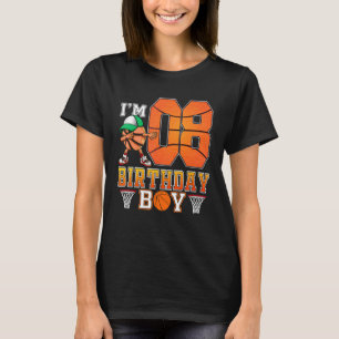 T-shirt J'ai 8 ans 8e anniversaire garçon de basket-ball