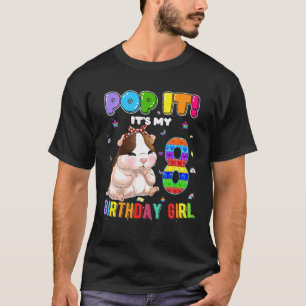 T-shirt J'ai 8 ans 8ème anniversaire Guinée Pig Girls Pop
