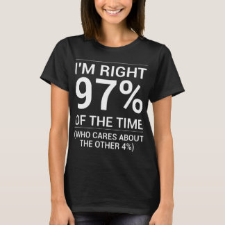 T-shirt j'ai 97% ans droit du temps qui s'inquiète de