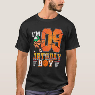 T-shirt J'ai 9 ans 9e anniversaire garçon de basket-ball