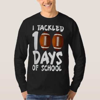 T-shirt J'Ai Attaqué 100 Jour De Football Scolaire Masque 