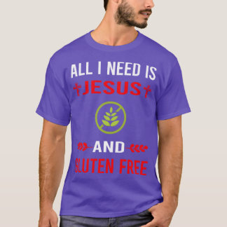 T-shirt J'Ai Besoin De Jésus Et De Gluten Libres