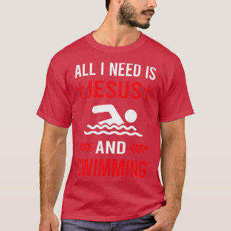 T-shirt J'Ai Besoin De Jésus Et De Nager