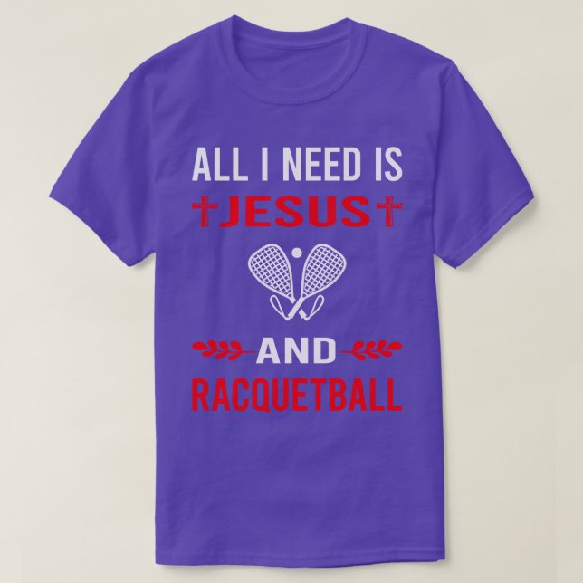 T-shirt J'Ai Besoin De Jésus Et De Racquetball (Design devant)