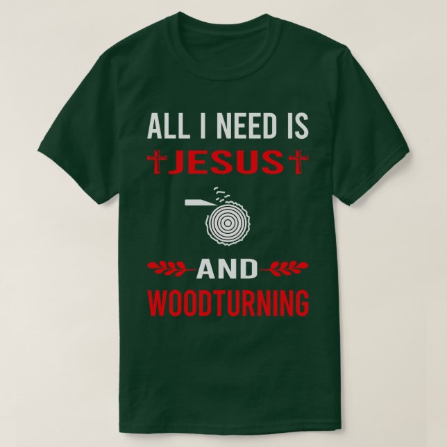 T-shirt J'Ai Besoin De Jésus Et De Tournoi De Bois Tournag (Design devant)