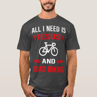 T-shirt J'Ai Besoin De Jésus Et Du Vélo Routier