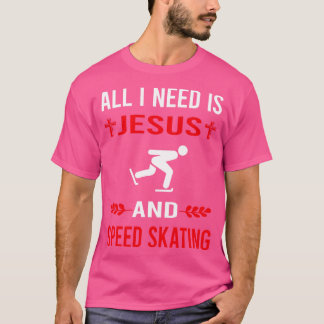T-shirt J'Ai Besoin De Jésus Et Patinage De Vitesse Patina