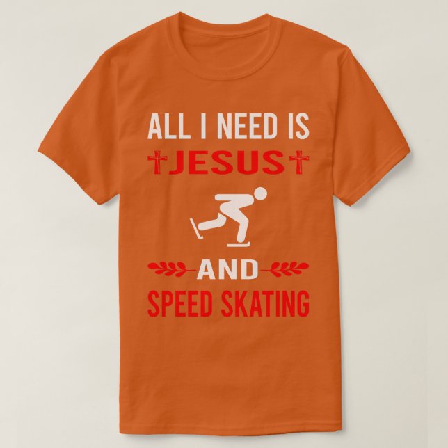 T-shirt J'Ai Besoin De Jésus Et Patinage De Vitesse Patina (Design devant)