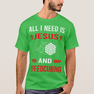 T-shirt J'Ai Besoin De Jésus Et Speedcube Speedcube Speedc