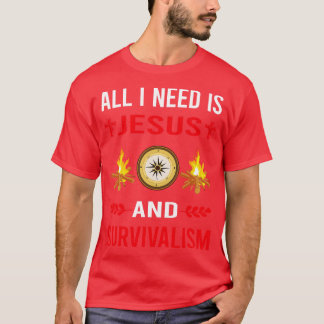 T-shirt J'Ai Besoin De Jésus Et Survivalisme Prepper Prepp