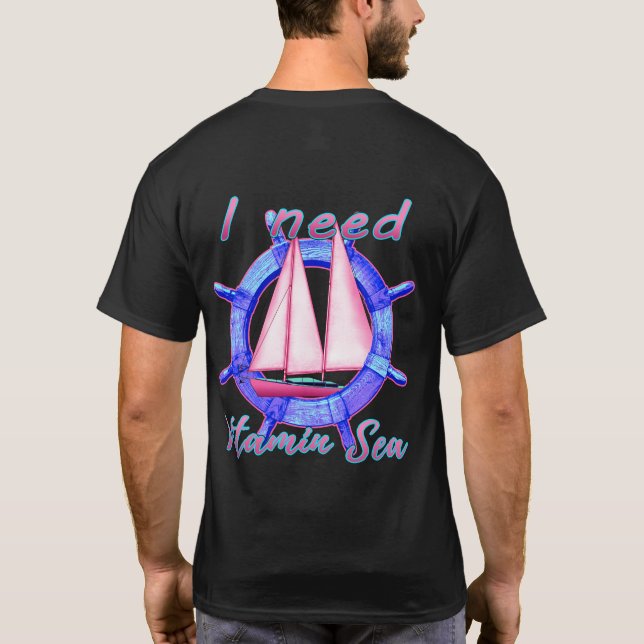 T-shirt J'ai besoin de la mer de Vitamine (Dos)