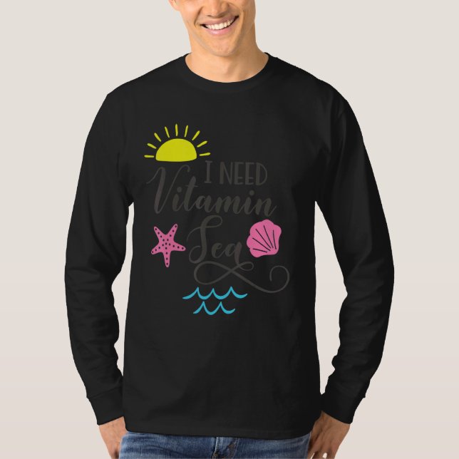 T-shirt J'ai besoin de la mer de vitamine (Devant)