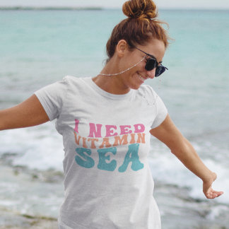 T-shirt J'ai besoin de vitamine SEA Beach Vibes d'été T-sh