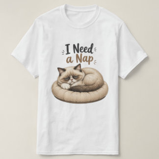 T-shirt J'ai Besoin d'une Sieste – Collection Grumpy Cat