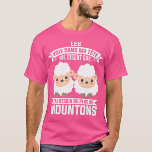 T-shirt J'Ai Bosion De Plus De Moutons Sheep