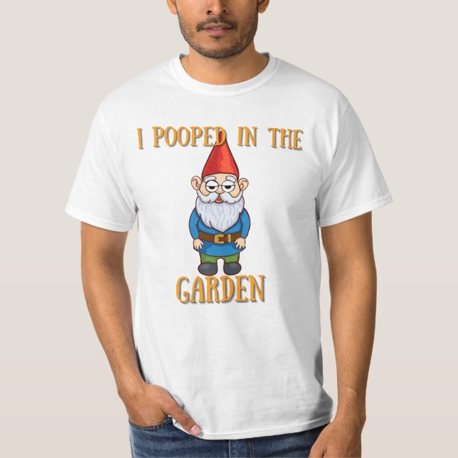 T-shirt J'ai caca dans le jardin (Devant)
