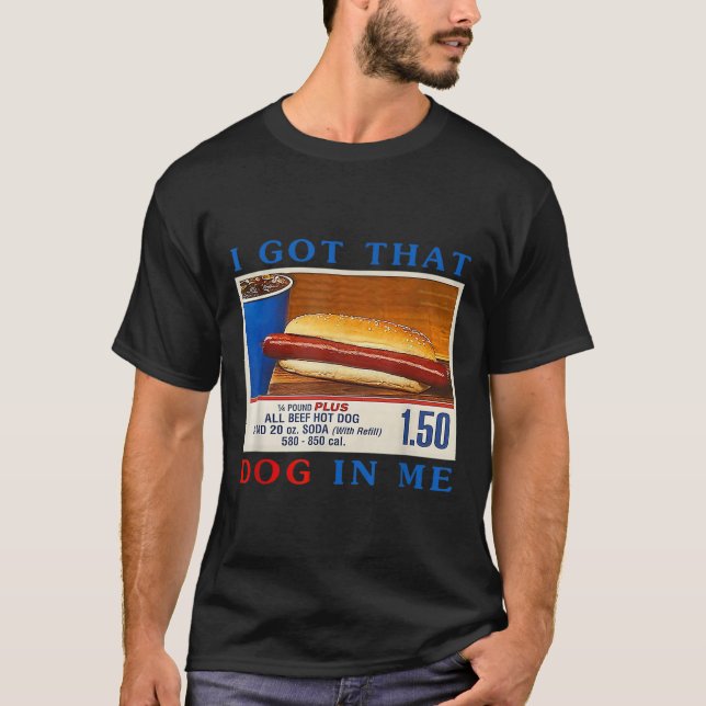 T-shirt J'Ai Ce Chien En Moi Drôle Hotdogs Combo 4 juillet (Devant)