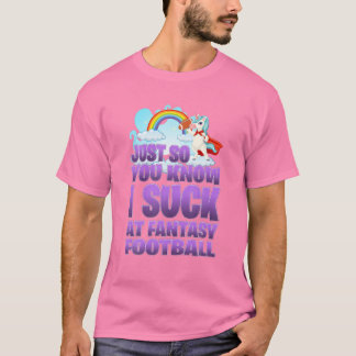 T-shirt J'Ai Chuté À L'Imaginaire Football Unicorn Rainbow