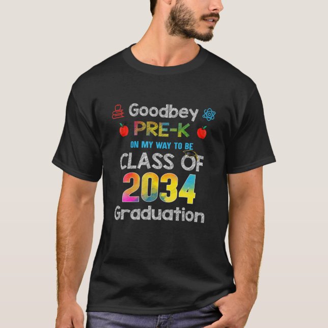 T-shirt J'Ai Cloué La Classe De Nourriture De 2034 Adieu P (Devant)