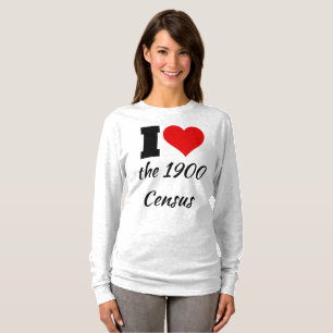 T-shirt J'ai coeur la chemise du recensement de 1900