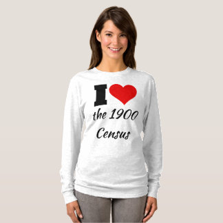 T-shirt J'ai coeur la chemise du recensement de 1900