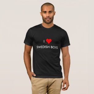 T-shirt j'ai coeur les garçons suédois