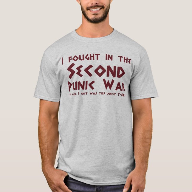 T-shirt J'ai combattu dans la deuxième guerre Punic (Devant)