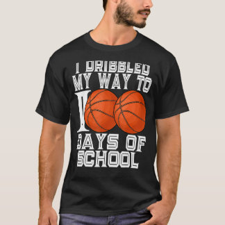 T-shirt J'Ai Conduit Mon Chemin À 100 Jours De Basket-Ball
