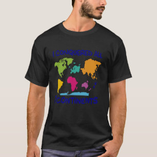 T-shirt J'ai Conquis les 7 Continents Carte Voyageur du Mo