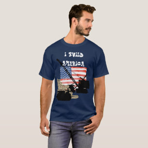 T-SHIRT J'AI CONSTRUIT LE DRAPEAU PATRIOTIQUE DE L'INGÉNIE