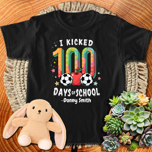 T-shirt J'Ai Couché 100 Jours De Soccer Soccer Sports Garç