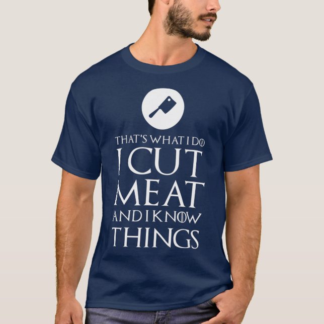 T-shirt J'Ai Coupé Viande Drôle Boucher Cadeau (Devant)