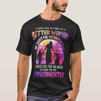 T-shirt J'Ai Demandé À Dieu De Me Faire Un Meilleur Grand-