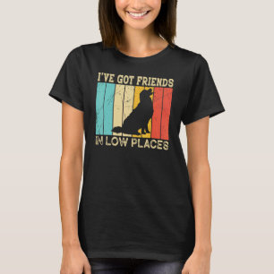 T-shirt J'ai des amis en bas endroit Chien Retriever doré