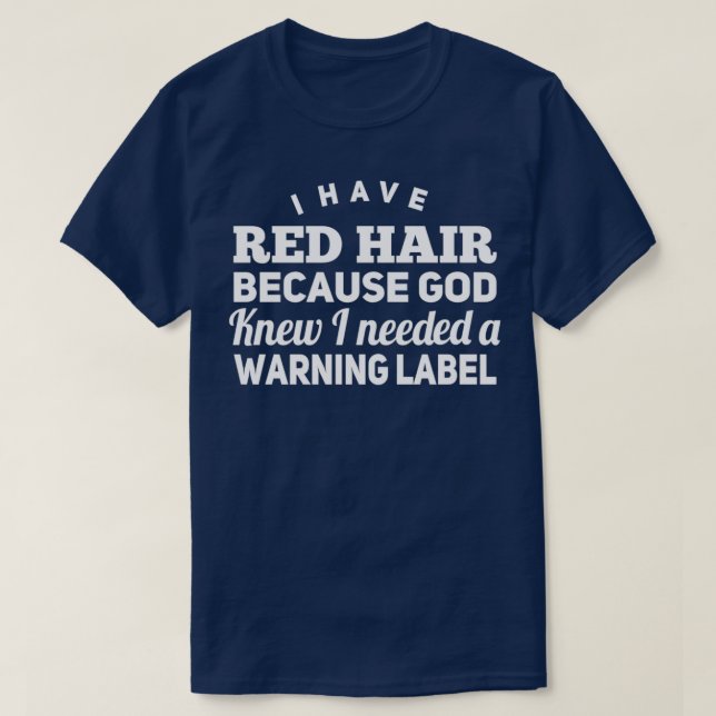 T-SHIRT J'AI DES CHEVEUX ROUGES 4 (Design devant)