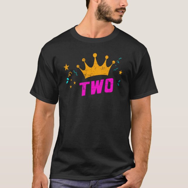 T-shirt J'ai deux ans et c'est mon 2e anniversaire 4 (Devant)
