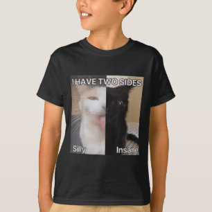 T-shirt J'Ai Deux Côtés Silly Drôle Chat Drôle Pour Les Ho