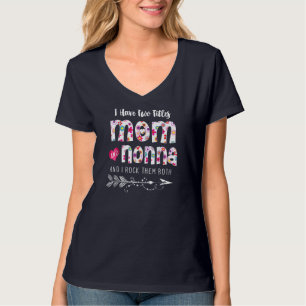T-shirt J'Ai Deux Titres Maman Et Nonna Floral