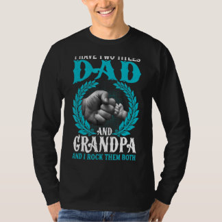 T-shirt J'Ai Deux Titres Papa Et Grand-Père Fête des pères