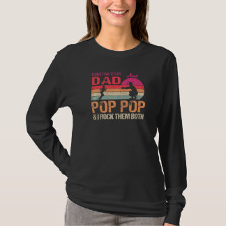 T-shirt J'Ai Deux Titres Papa Et Pop Pop & I Rock Them Bo